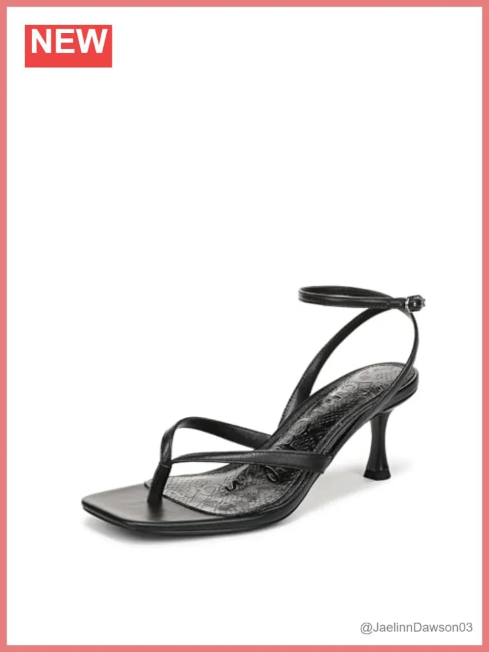 Kitten Heel Slide Sandals Open Toe Ankle Strap Leather